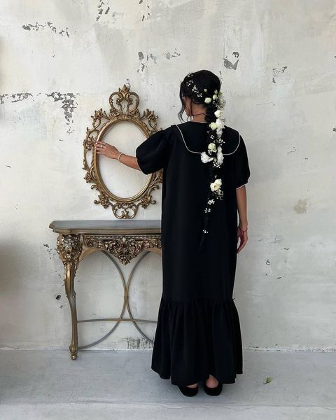 Maxi dress with belt