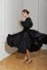 Elegant black midi dress
