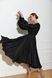 Elegant black midi dress