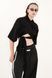 Sushi Crop T-Shirt Black