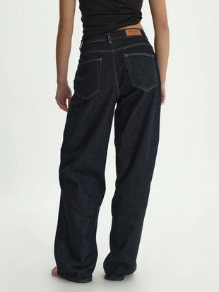 Deep blue baggy jeans